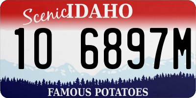 ID license plate 1O6897M
