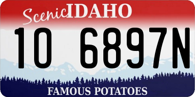 ID license plate 1O6897N