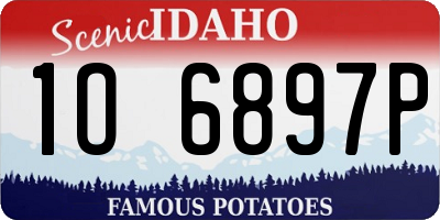 ID license plate 1O6897P