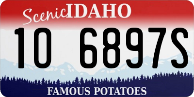 ID license plate 1O6897S