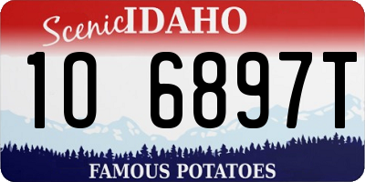 ID license plate 1O6897T