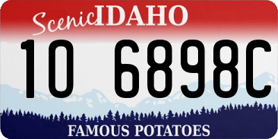 ID license plate 1O6898C