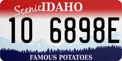 ID license plate 1O6898E