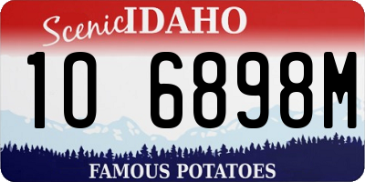 ID license plate 1O6898M