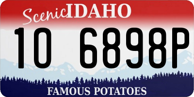 ID license plate 1O6898P