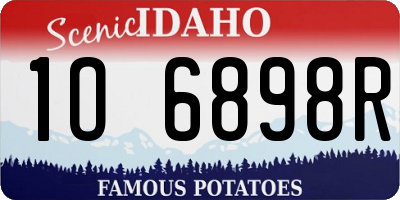 ID license plate 1O6898R