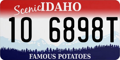 ID license plate 1O6898T