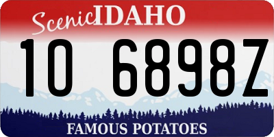 ID license plate 1O6898Z
