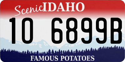 ID license plate 1O6899B