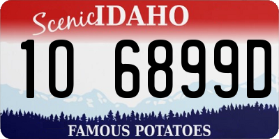 ID license plate 1O6899D