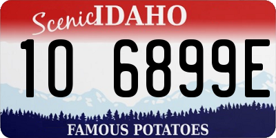 ID license plate 1O6899E