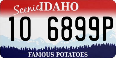 ID license plate 1O6899P