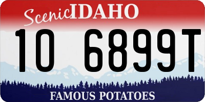 ID license plate 1O6899T
