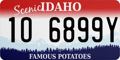 ID license plate 1O6899Y