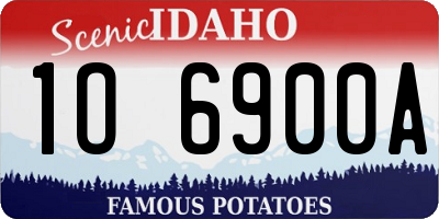 ID license plate 1O6900A