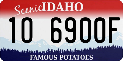ID license plate 1O6900F