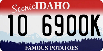 ID license plate 1O6900K