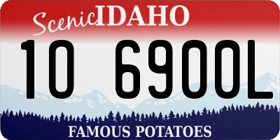 ID license plate 1O6900L