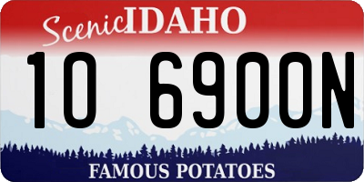ID license plate 1O6900N