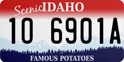 ID license plate 1O6901A