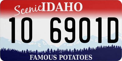 ID license plate 1O6901D
