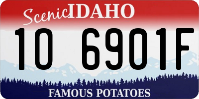 ID license plate 1O6901F
