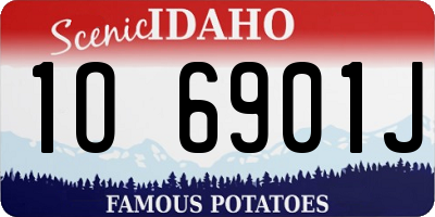 ID license plate 1O6901J
