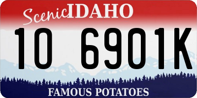 ID license plate 1O6901K