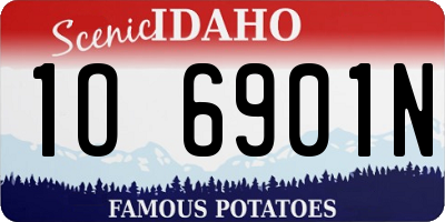 ID license plate 1O6901N