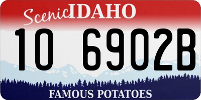 ID license plate 1O6902B