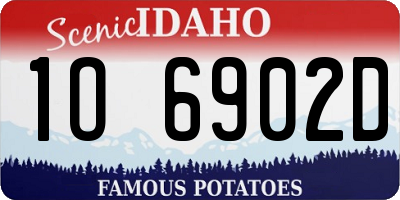 ID license plate 1O6902D