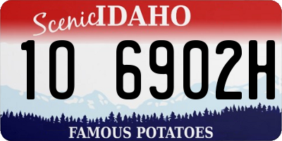 ID license plate 1O6902H