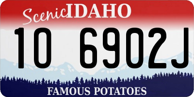 ID license plate 1O6902J