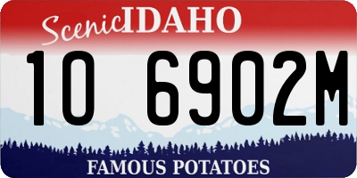 ID license plate 1O6902M