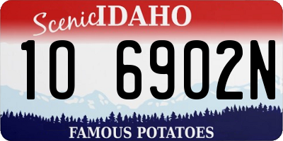 ID license plate 1O6902N