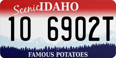 ID license plate 1O6902T
