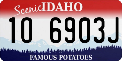 ID license plate 1O6903J