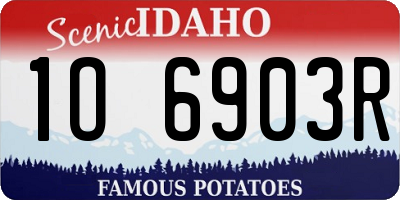 ID license plate 1O6903R