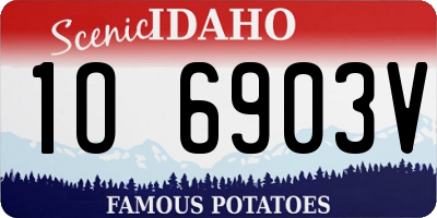 ID license plate 1O6903V