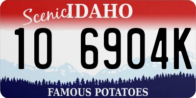 ID license plate 1O6904K
