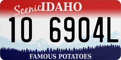 ID license plate 1O6904L