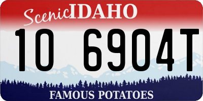 ID license plate 1O6904T