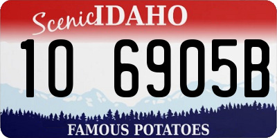 ID license plate 1O6905B