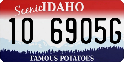 ID license plate 1O6905G