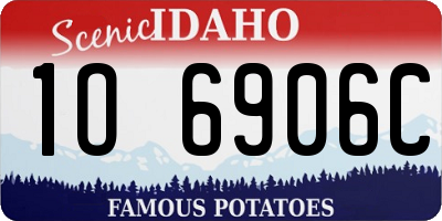 ID license plate 1O6906C