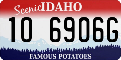 ID license plate 1O6906G