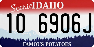 ID license plate 1O6906J