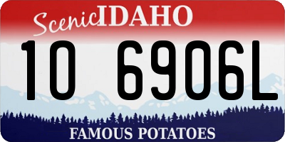 ID license plate 1O6906L