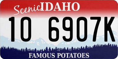 ID license plate 1O6907K