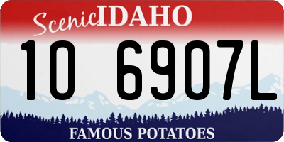ID license plate 1O6907L